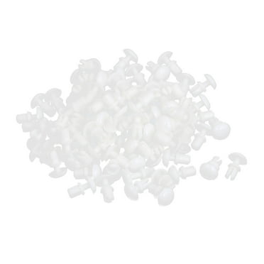 50 pcs white nylon push in clips for 1" to 1-1/8" wide deep moulding